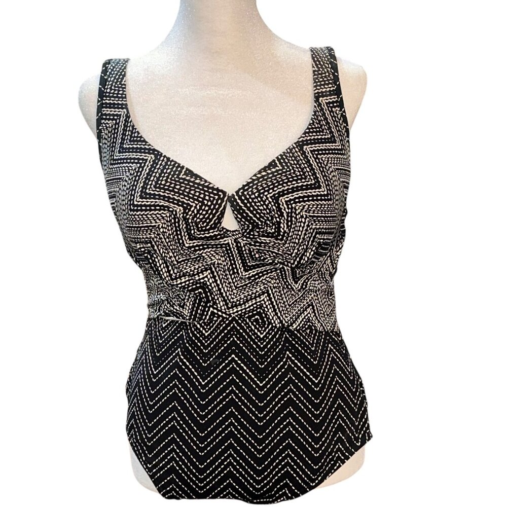 Miraclesuit Stitch Mix Escape Criss Cross One Piece‎ Underwire Bathing Suit 14